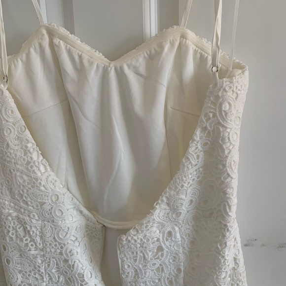 NWT Mesina white lace dress women’s Size Large/ 8 - Picture 7 of 10